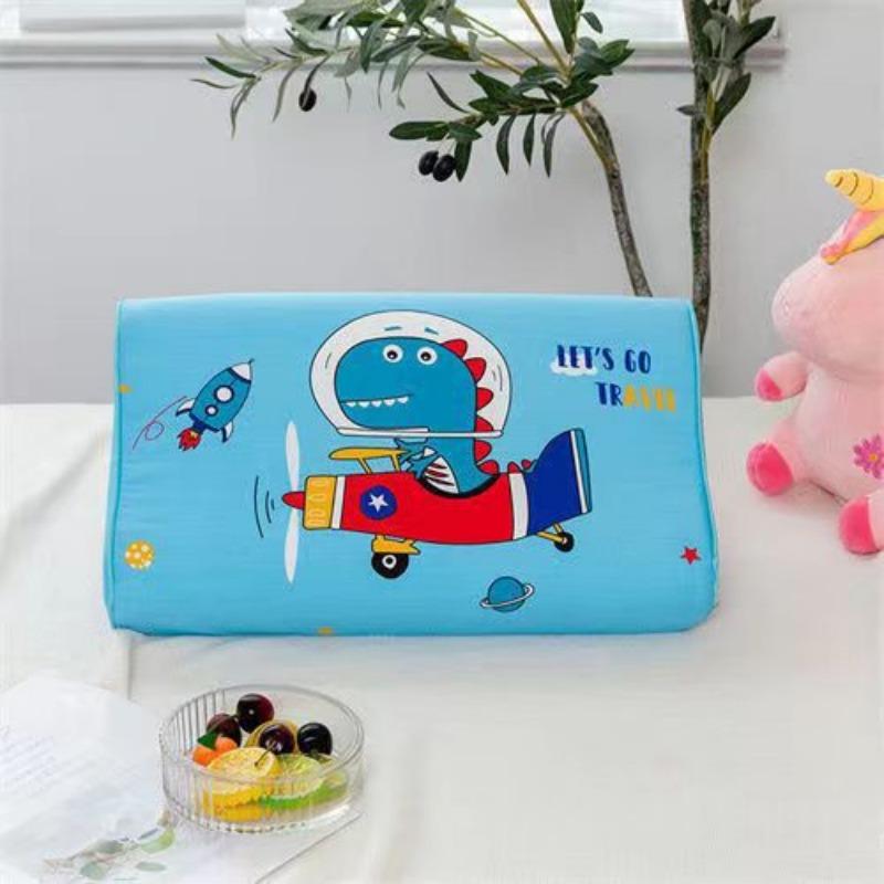 Thai Children's Latex Pillow Natural Cartoon Pillow Core Baby Cotton Cover Pillow Kindergarten Neck Protection Baby Pillow