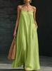 2026 summer dress beach suspender long dress loose and elegant casual long holiday style dress