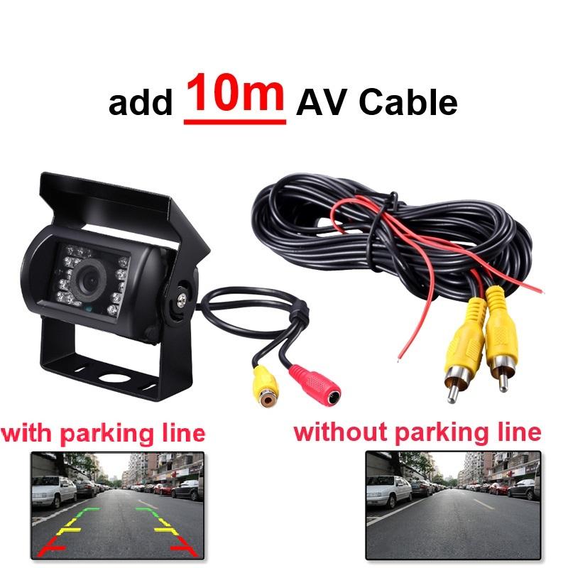 Reverse Camera 4 Pin AV Port IR Night Backup Camera Waterproof For Truck/Trailer/Pickups/RV/ Heavy