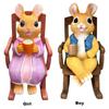 Rabbit Garden Statue Easter Craft Cartoon Animal Sculpture Multicolor for Housewarming Table Shelf Yard Patio Indoor