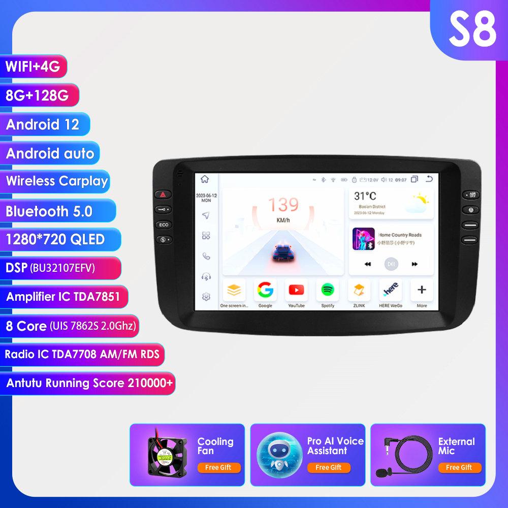 

9-дюймовый Carplay 4G 2 Din Android 13 автомобильное радио для Fiat Linea 2012 - 2015 Fiat Punto EVO мультимедийный видеоплеер Navi GPS DSP WIFI интеллектуальный экран S8 8Core 8G 128G AI