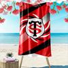 Swirling Bold Emblem Design Print Beach Towel, Quick Drying, Suitable for Travel, Outdoor Sports, Jogging, the Beach and Swimming, Gift