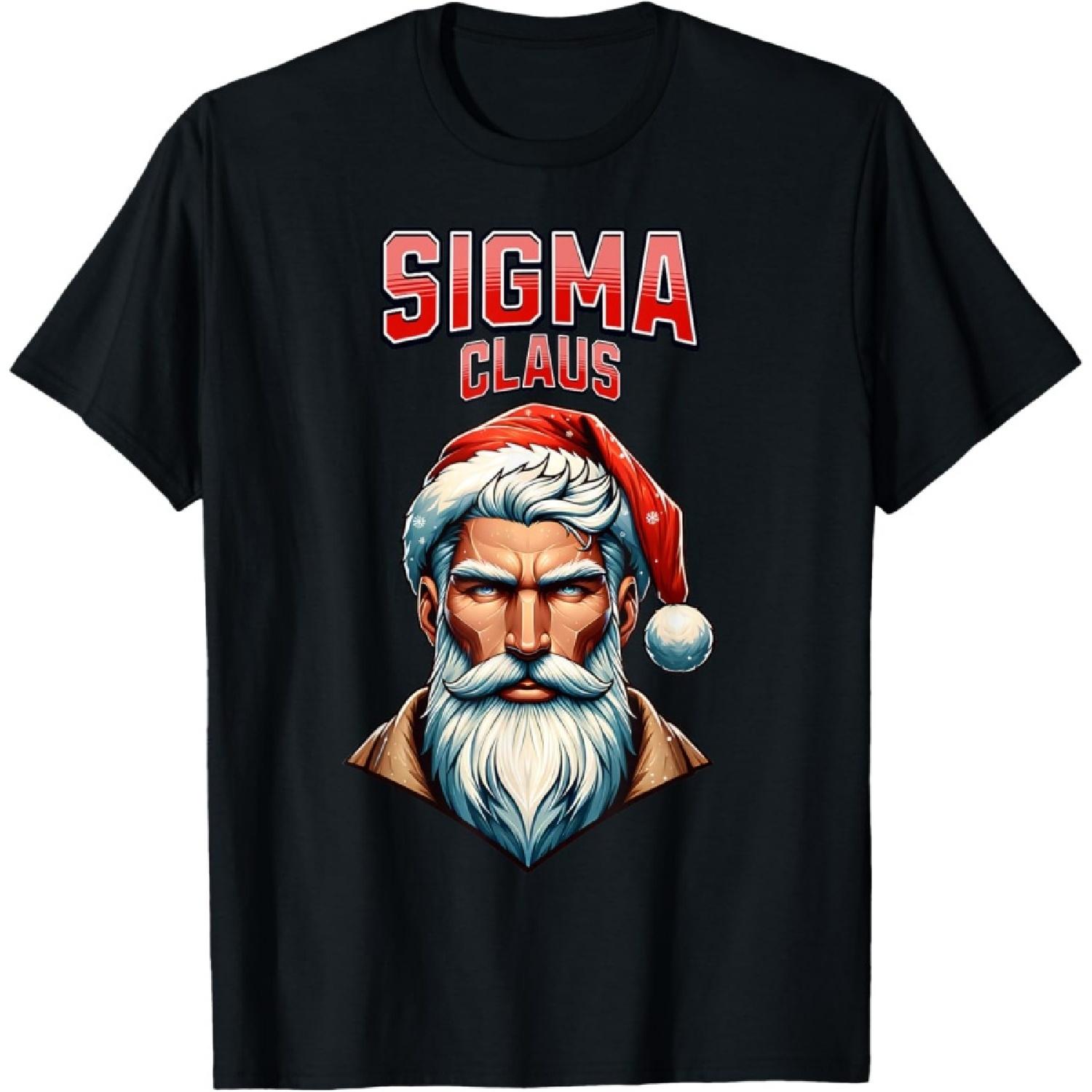 Sigma Claus Santa Brainrot Christmas Funny T-Shirt S