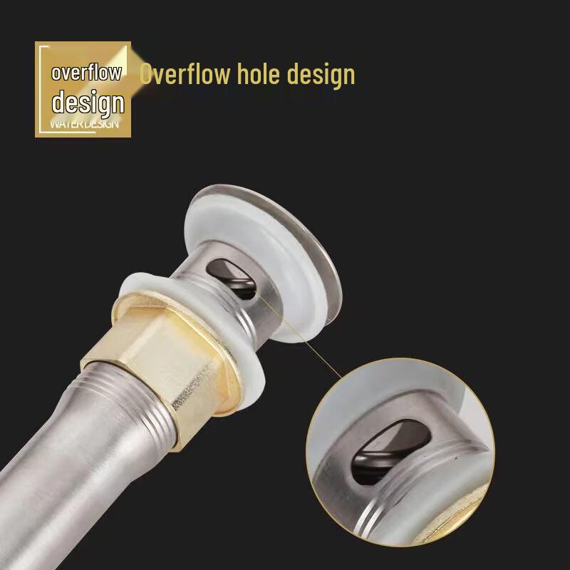 Stainless Steel Pop-up Basin Drain with Anti-Odor Pipe