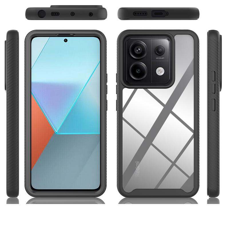 Luxusní nárazuvzdorný kryt 2v1 pro Poco X6 5G 2024 Křišťálový kryt Tvrdý zadní kryt Capa Funda Xiaomi Mi Poco C65 Pouzdro Telefon PocoX6 X 6 C 65 Nárazník Etui