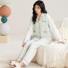 XUEXIMAN Pajamas, Spring And Autumn New Stye ong Seeve Xinjiang Cotton Cardigan, oose Casua Pus Size, Wearabe Outside, Home oungewear Set