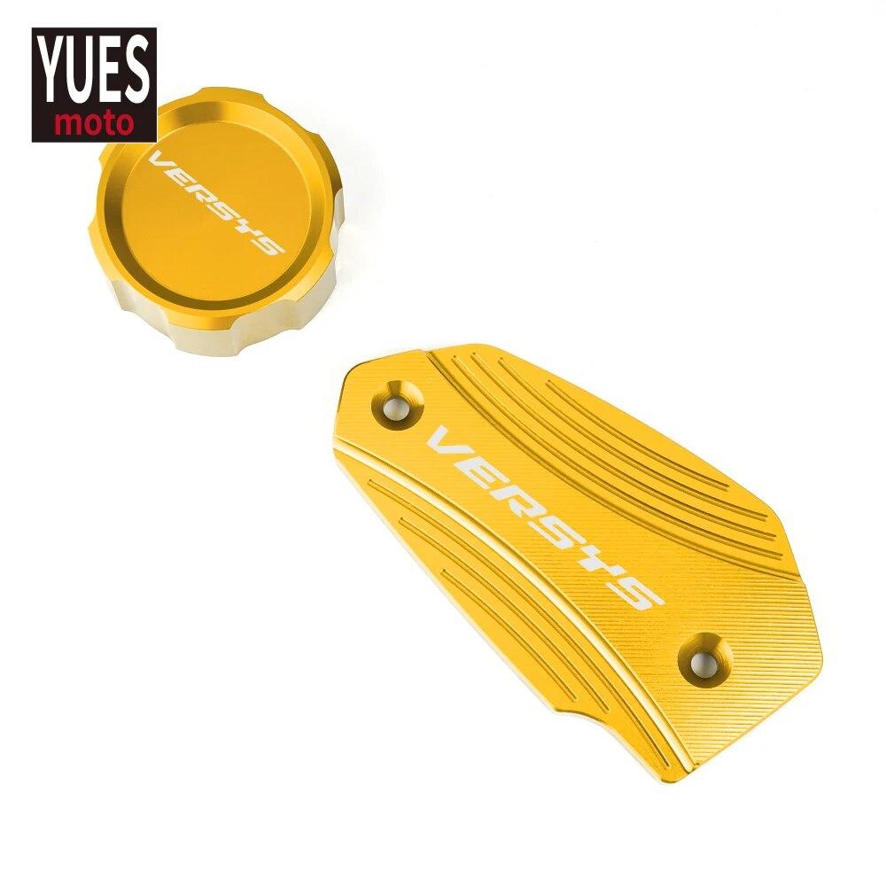 Motorcycle Accessories CNC Front & Rear brake Fluid Cylinder Master Reservoir Cover Cap For Kawasaki VERSYS 650 VERSYS650