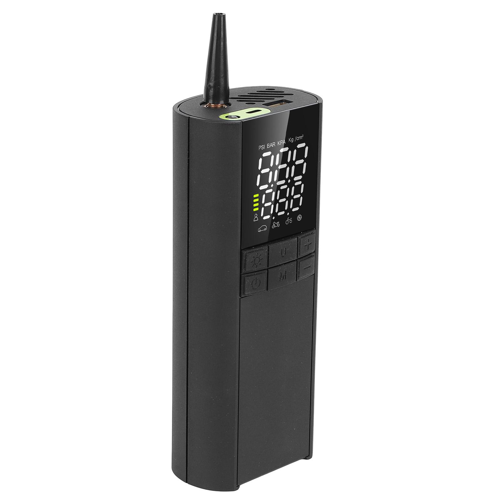 

Портативный воздушный насос 150PSI перезаряжаемый автомобильный насос для шин Power Bank для мотоциклетных шаров DC 5V 2A