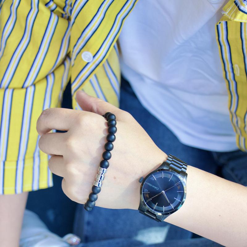 Calvin Klein Transfer Bead Series Titanium Steel Bracelet Men Bracelet 35000104