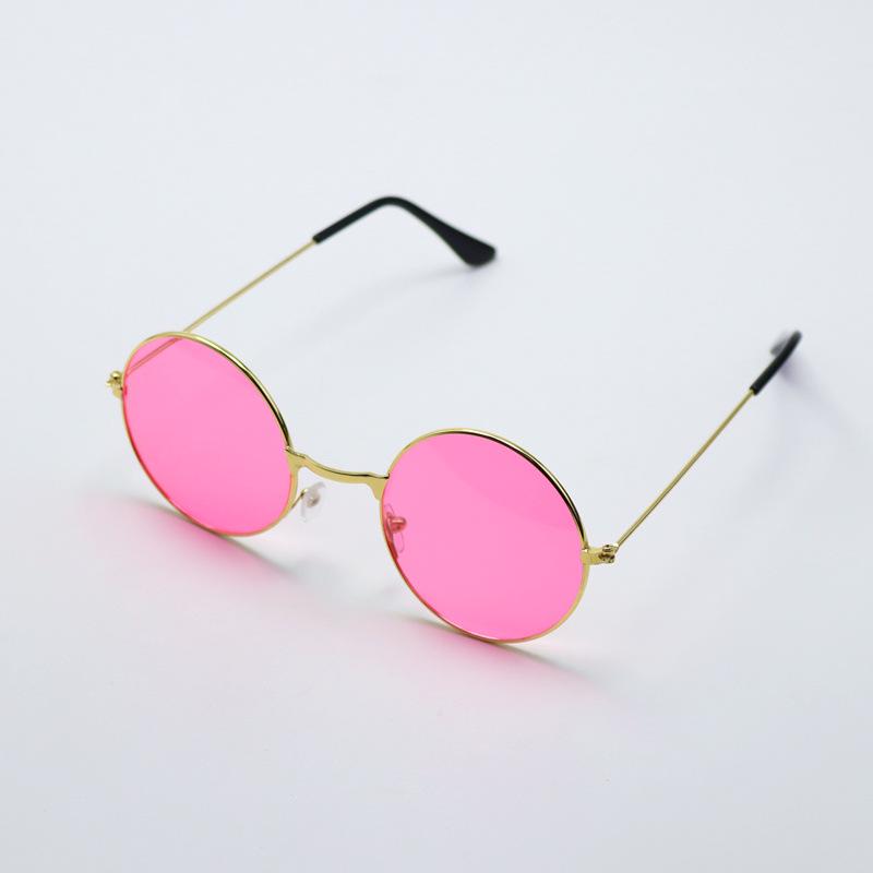 Retro Round Sunglasses with Ocean Lenses - Trendy Colorful Round Frame