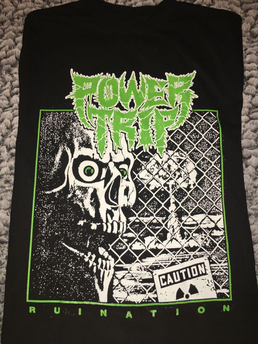 Футболка Power Trip Band Ruination Album Vtg Мужская Хлопок Все Размеры Футболка UB016 S