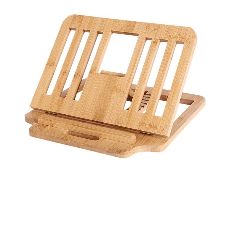 Solid Wood Foldable Laptop and Tablet Stand with Cooling Feature