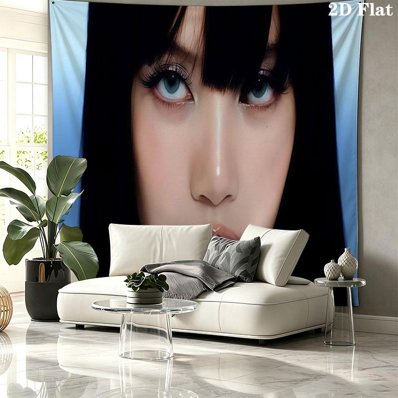 LISA Wall tapestry, aesthetic printed fabric blanket, suitable for bedroom, living room, and home decor.