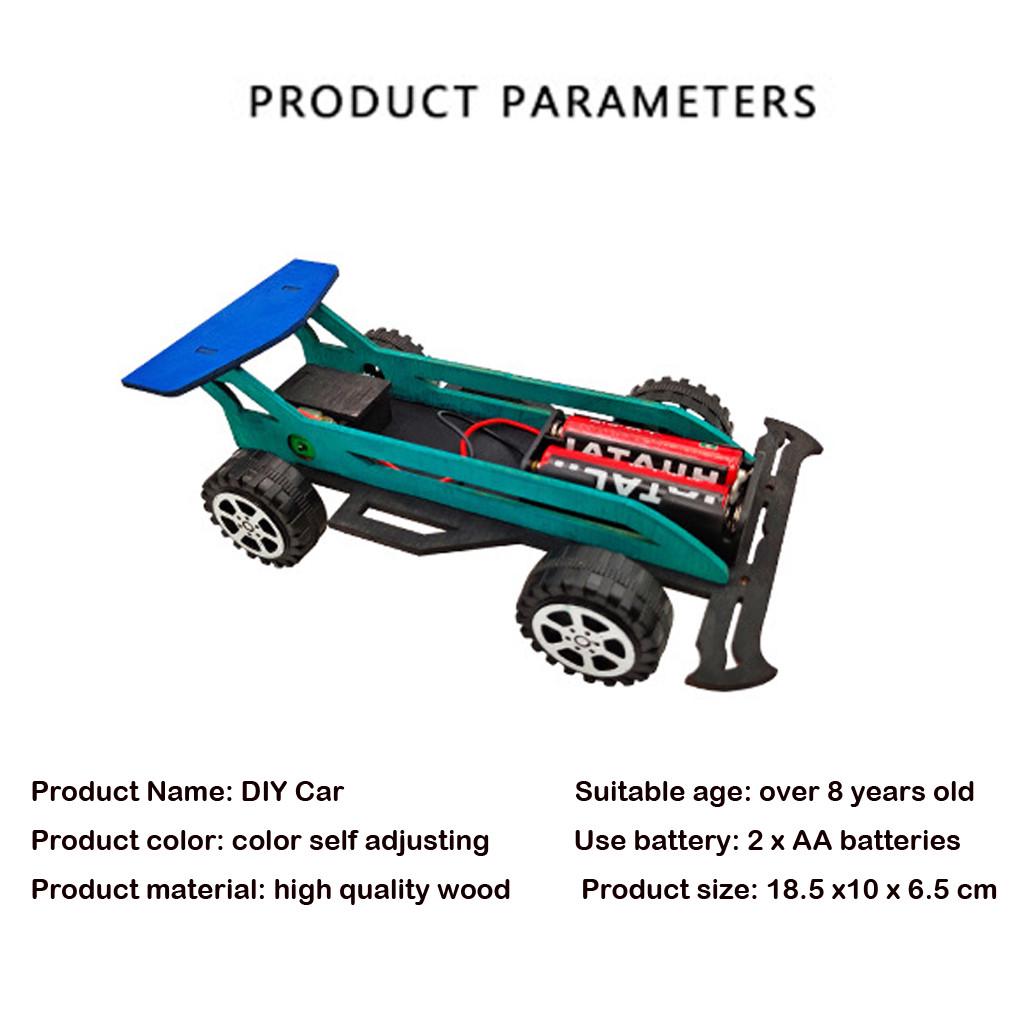 Wooden Assembly DIY Racing Car Model Toy Puzzle Educational Toys Kit Beginner