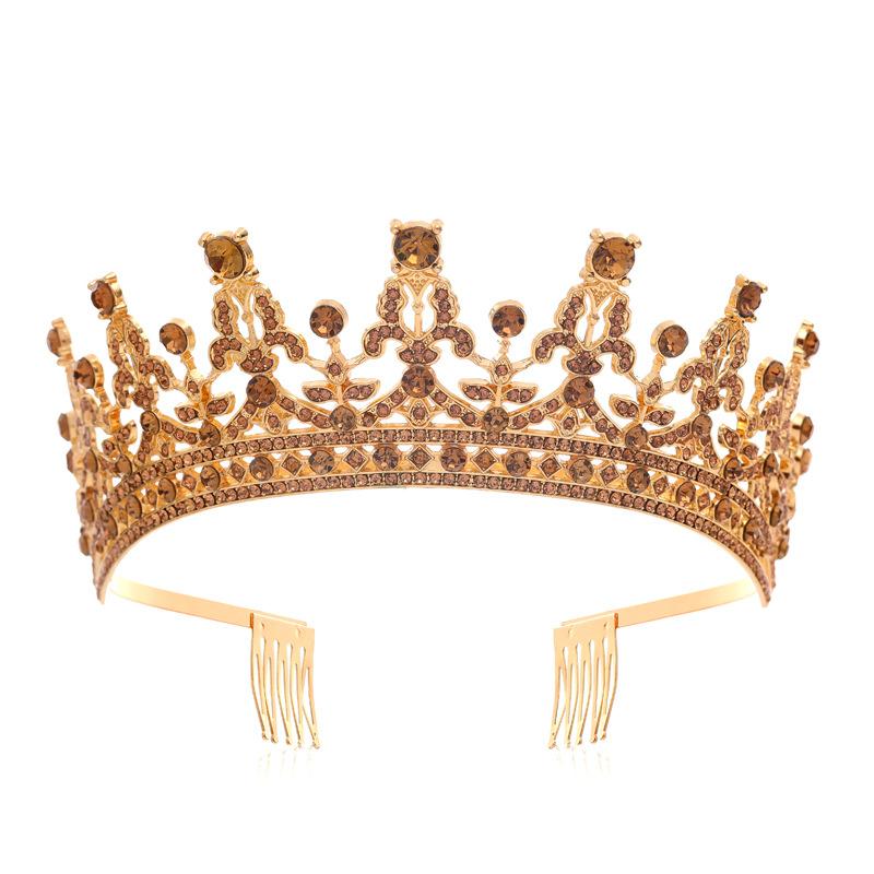 Europa und die Vereinigten Staaten voller Diamantkronen, Brautkopfbedeckungen, Hochzeitsstirnbänder, Haarschmuck für Studio-Tanzpartys, Kronen und große Kronen