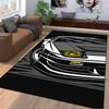 Retro Sports Car Printed Carpet for Bedroom or Living Room Decor Suitable for use as an anti-slip for living room bedroom sofas