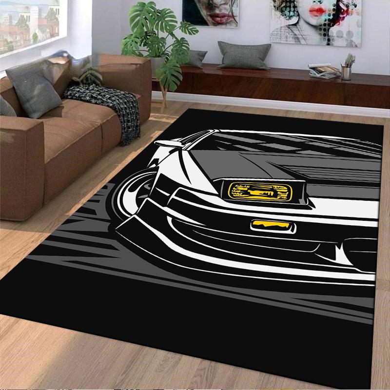 Retro Sports Car Printed Carpet for Bedroom or Living Room Decor Suitable for use as an anti-slip for living room bedroom sofas