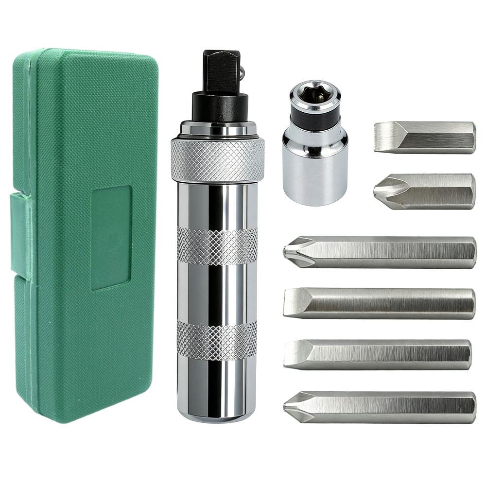 13/7 Pcs CR-V Manual Impact Screwdriver, Portable Reversible Impact Driver, Household Cordless Screwdriver Kit Hand Repair Tools