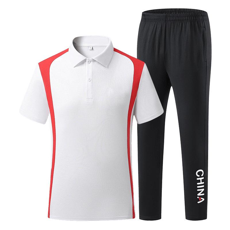 China Team Martial Arts Coach Polo & Pants Set – Summer Casual Sportswear