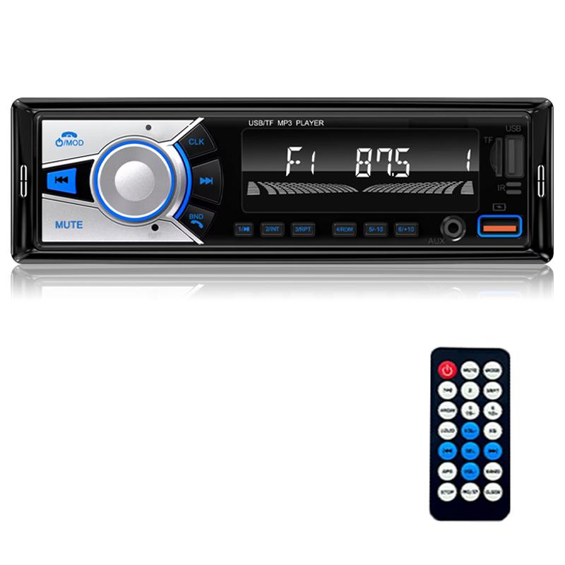 

1din Car Radio Stereo Multimedia Digital MP3 Player Stereos For Car Universal With Bluetooth FM 12V ISO Power Aux Input USB