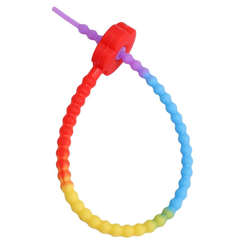 2-10Pcs Silicone Plum Blossom Gradient Keychain