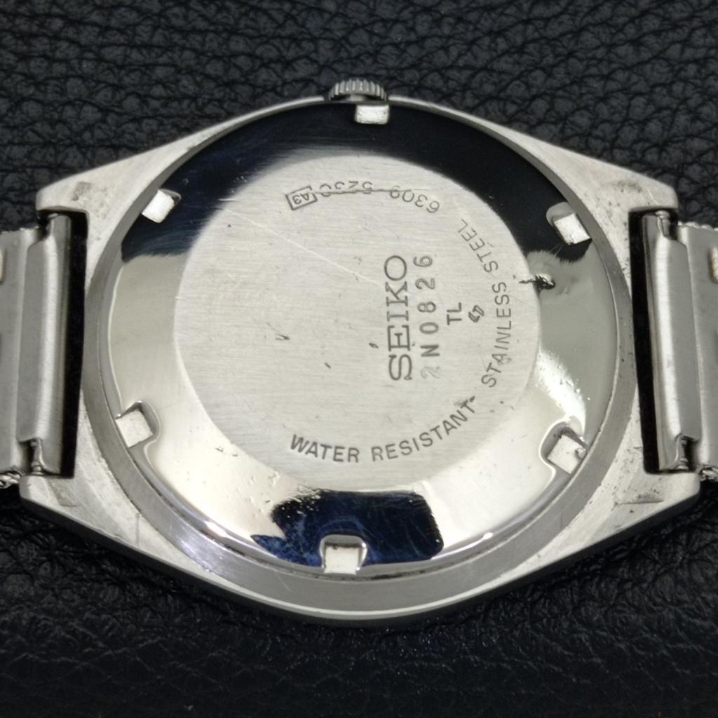 JAPAN VINTAGE SEIKO AUTOMATIC 6309A MENS BLACK COLOR DIAL WATCH A700408-5 R203-a700408