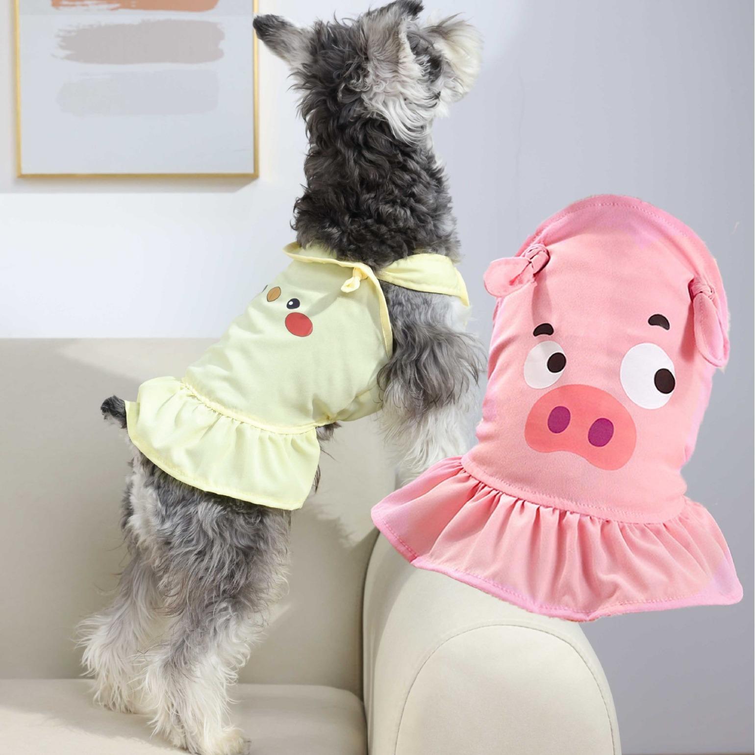 

Dog clothes thin cute cartoon suspender skirt spring and summer new pet cat clothes popular factory 2XL