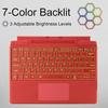 Yousheng Wireless Bluetooth-compatible Keyboard with Protective Case Colorful Backlit Design Detachable Latency Free Tablet Keyboard for Surface Pro