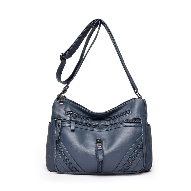 Dameveske Mor Crossbody-veske Stor kapasitet Flerroms Skulderveske