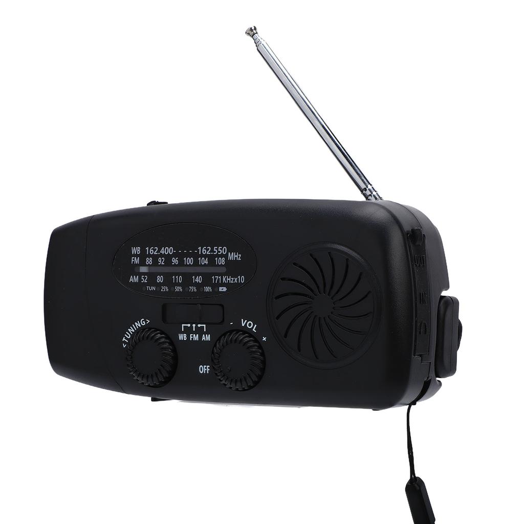 Emergency Hand Crank Radio with LED Flashlight 10000mah Battery Multi Functional USB d Solar Power Portable Wther Radio AM/FM/NOAA WB