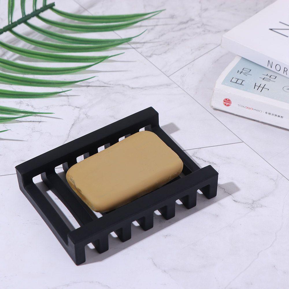 Soap Saver Flexible Soap Holder Non-slip Silicone Bar Soap Dish Hollow Design Waterproof Soap Box Bathroom
