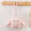 Creative Unzipping Pinch Ball Plush Keychain Cute Cow Rabbit Cat Backpack Pendant Cartoon Doll