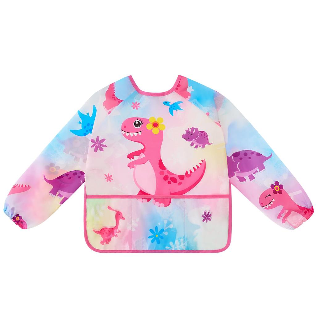 Art Smock For Kids Aprons For Boys And Girls Waterproof Toddler Art Smock Painting For Children With Long Sleeve And 3 Pockets