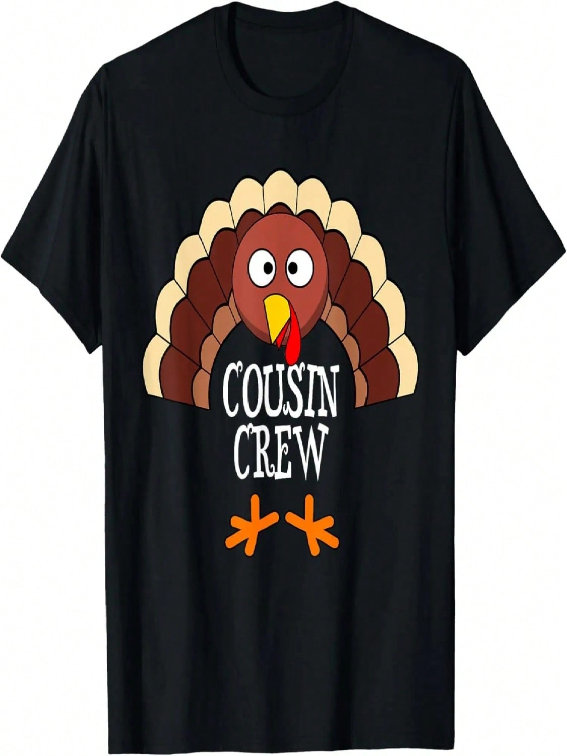 Thanksgiving Cousin Crew Turkey Group Matching Family T-Shirt S разноцветный