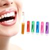 1/6Pc Foldable Mini Travel Toothbrush Portable Space-Saving with Protective Case Transparent Candy Color Dental Brush for Adults