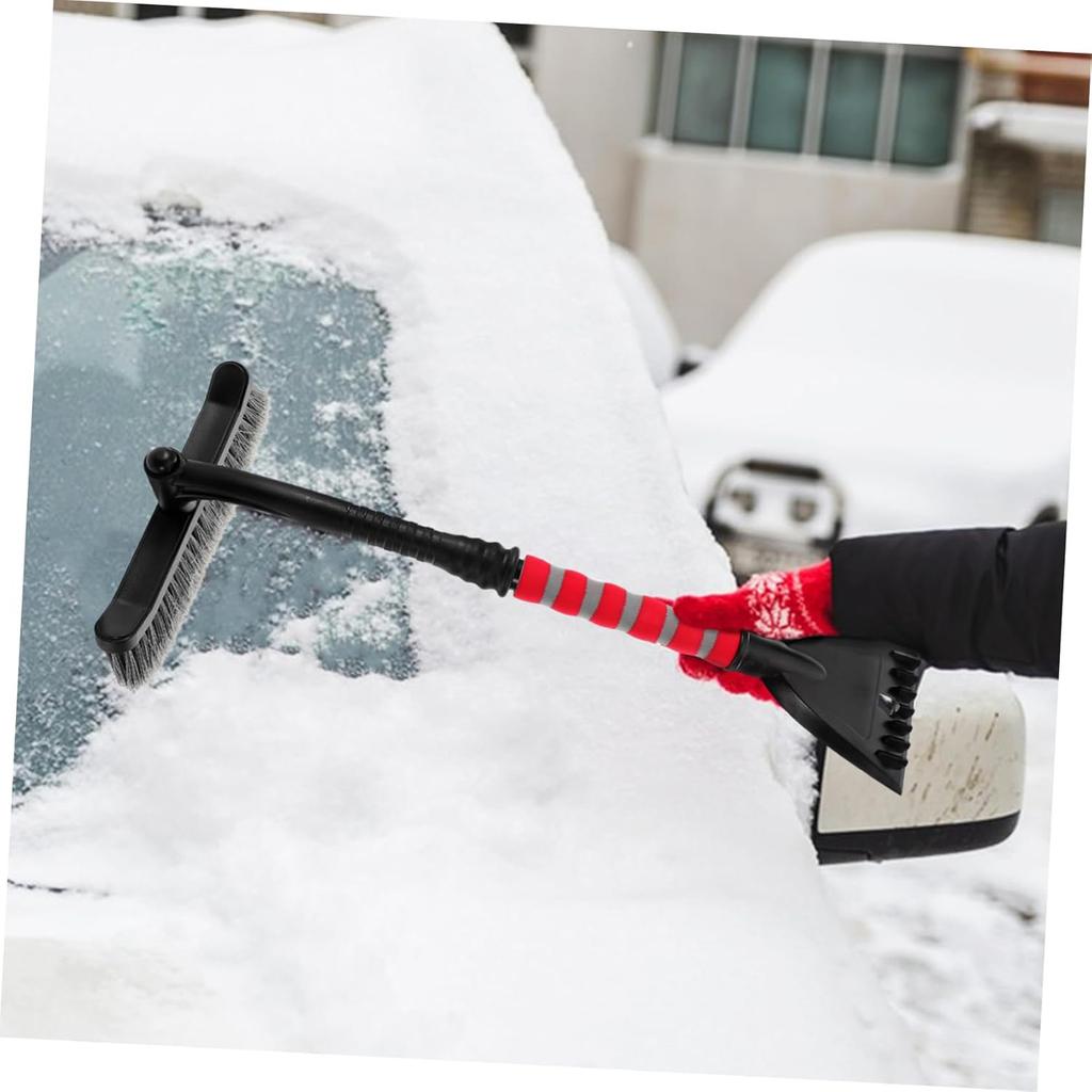 Portable Snow Scraper Ergonomic Grip Efficient Ice And Frost Removal Tool For Trucks Suvs Snow Brush For Windshield And Window Cleaning