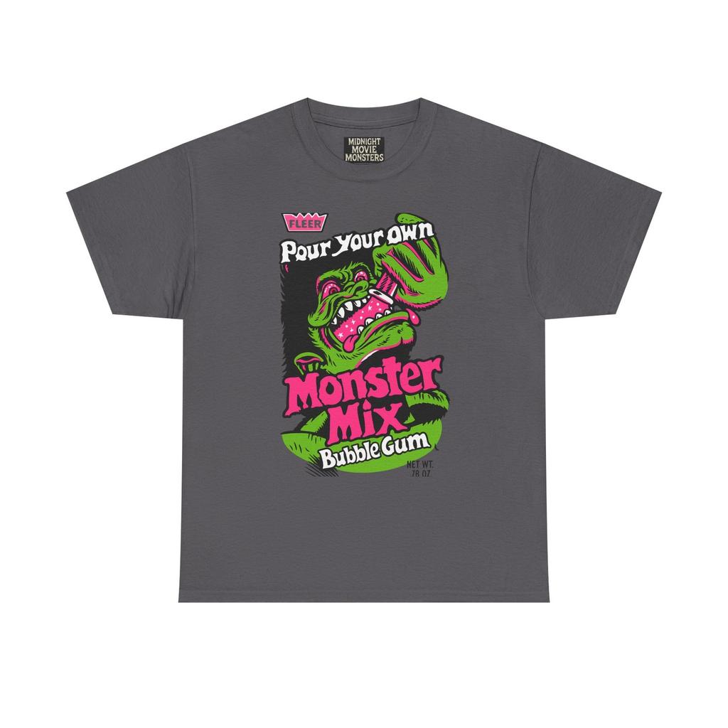Monster Mix Bubble Gum T-Shirt Tee Fun Graphic Unisex Cotton Shirt Vintage Retro