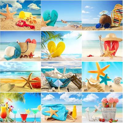 Nuovo Pittura Diamante 5D Fai da Te Vista Mare Ricamo Diamante Spiaggia Sabbiosa Punto Croce Trapano Tondo Completo Decorazione Casa Regalo Manuale