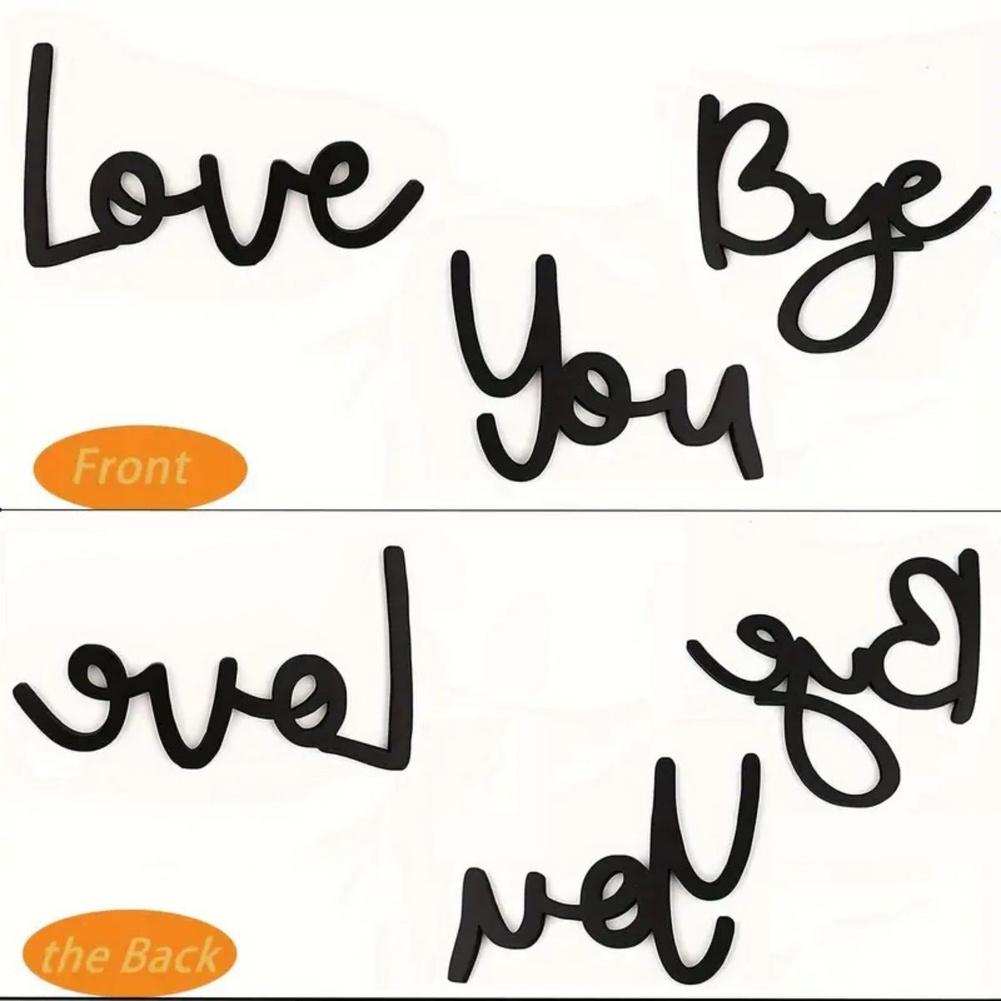 Love You Bye Sign Wall Decor In Rustic Boxwood Hanging Decoration for Hallways and Rooms Offering a Cozy and Warm Ambiance