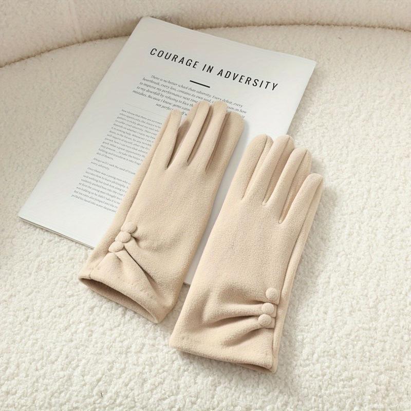 Meier Leather warm gloves - new european and american style touchscreen gloves One-size бежевый