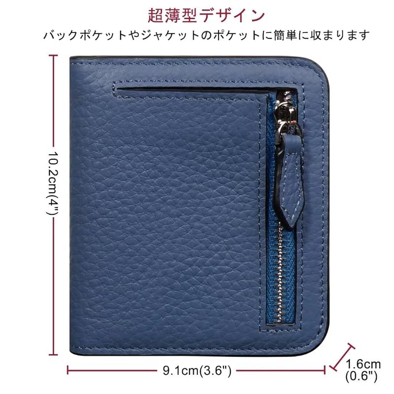 [GADIEMKENSD] Damen Bifold Kartenetui Herren Kompakte und leichte Faltgeldbörse Dünne Mini-Geldbörse Süße Geldscheinklammer Münzleder-Geldbörse RFID-Blockierung Reise