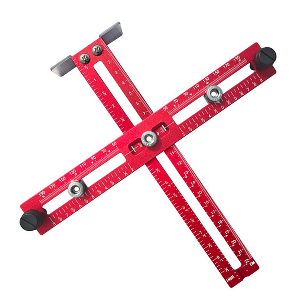 Cabinet Hardware Jig Adjustable Handle Template Tool Punch Locator Drill Guide Aluminium Alloy