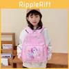 Adorable Nylon Unicorn Print Kids Backpack For School With Cute Cartoon Design In Pink And Blue