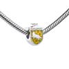 Sterling Silver Hufflepuff Spacer Bead Silver