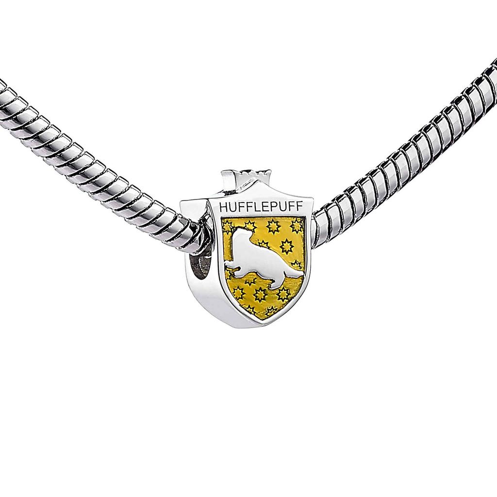 HARRY POTTER Sterling Silver Hufflepuff Spacer Bead Silver
