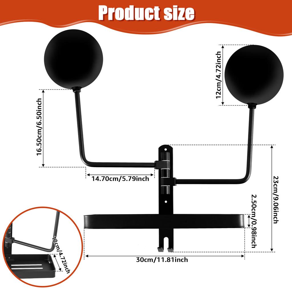 Motorcycle Helmet Rack Wall Mount Bike Helmet Holder 180 Degree Rotation Space Aluminum Hanger with Hook for Keys Hats Helmets