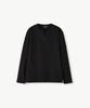 STCO [Black Label] Supima Slit Neck Long Sleeve T-Shirt Black (Regular Fit)_Stsvz92Nsb