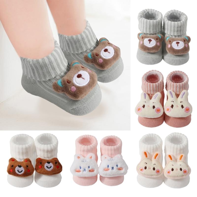 Baby Ankle Socks Kids Boys Girls Knitted Socks with Cartoon Doll Cotton Socks Soft Socks for Newborns Infant 0-3 Year