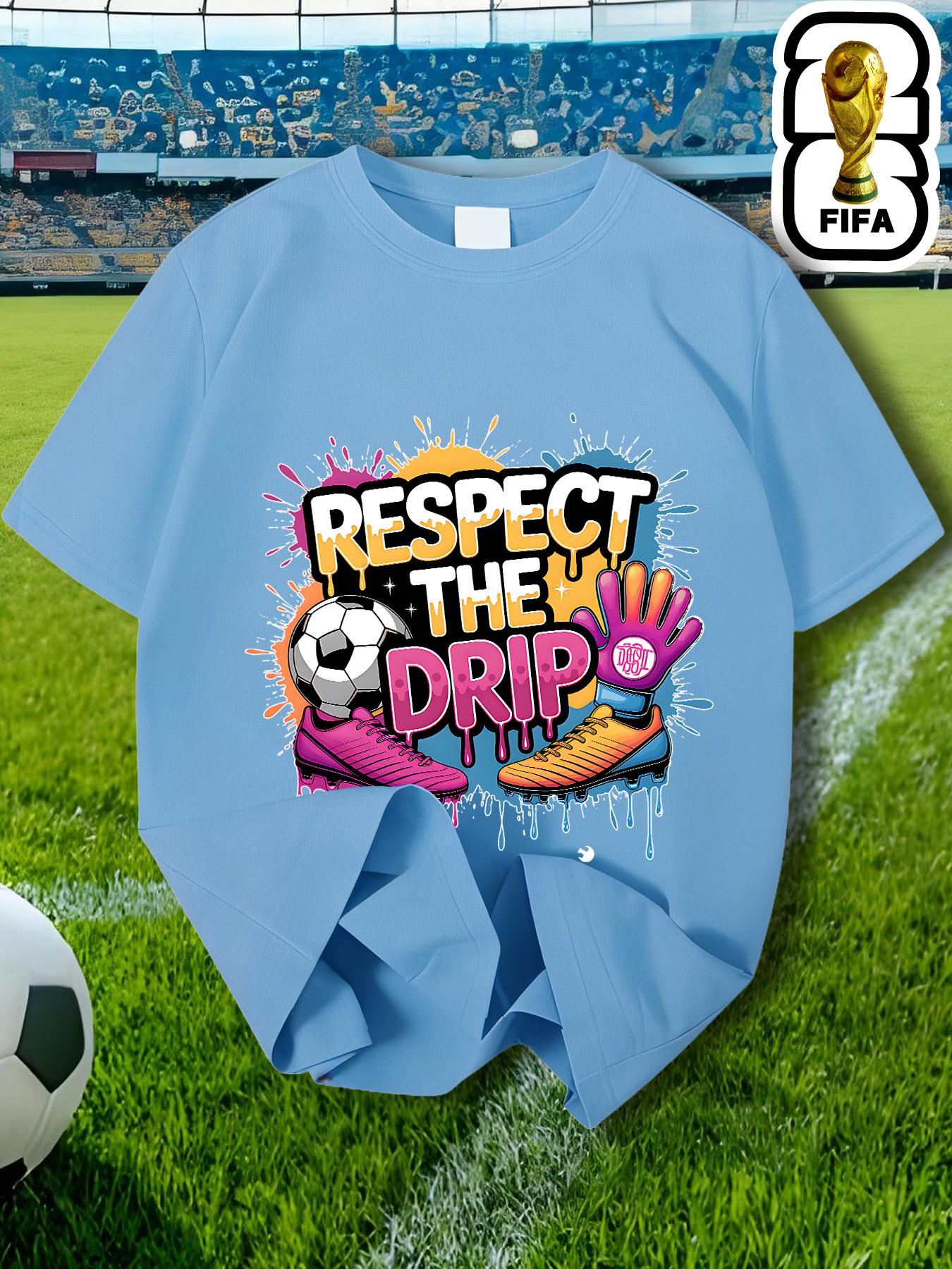 

FIFA Has Authorized a Series of Men S T-Shirts for The FIFA World Cup, Including Merchandise, Souvenirs, Support T-Shirts XXL небо синє кольору