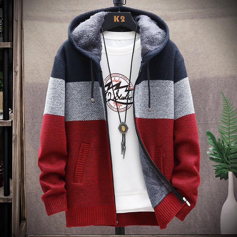 Men's Hooded Cardigan Sweater - Autumn/Winter 2025 Collection, Casual Loose Fit, Thick & Stylish Jacket